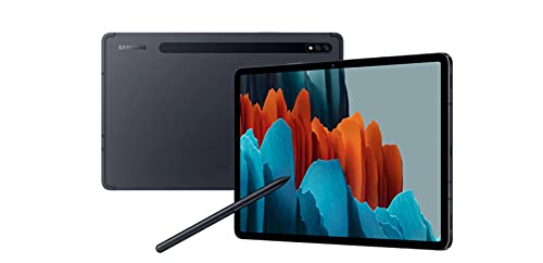 Samsung Galaxy Tab S7, Android Tablet mit Stift, WiFi, 3 Kameras, großer 8.000 mAh Akku, 11,0 Zoll LTPS Display, 128 GB/6 GB RAM, Tablet in Schwarz