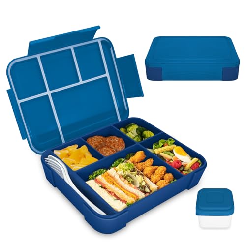 IJIAMY Brotdose Kinder mit Fächern, Bento Box Kinder, Auslaufsicher Lunchbox Kinder, Brotbox für Mädchen & Jungen, Snackbox, Perfekt für Schule, Kindergarten & Ausflüge