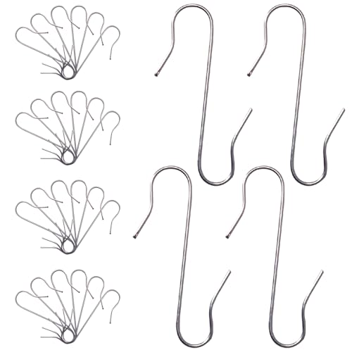Gallop Chic 150 Kugelaufhänger S-Haken in Silber, S Haken Klein Schnellaufhänger für Weihnachtsbaumschmuck, Doppelhaken für Weihnachtsbaum, Perfekt für Weihnachtskugel Deko-Anhänger, Wiederverwendbar
