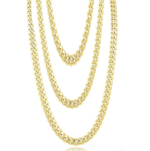 Goldkette Panzerkette ca. 50 cm Goldkettchen wie Rapper Gangster Fokuhila Accessoires 80er 90er Jahre Fasching Karneval