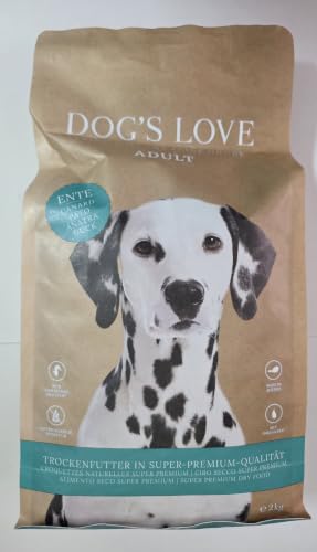 Dog's Love Adult Trockenfutter mit Ente, Süßkartoffeln & Heidelbeeren, Super-Premium-Qualität, 2 kg