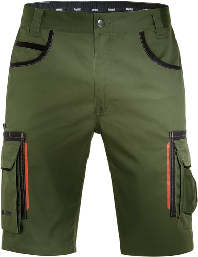 Uvex Tune-Up Arbeitshosen Männer Kurz - Shorts für die Arbeit - Grün - Gr 34W/Etikettengröße- 52
