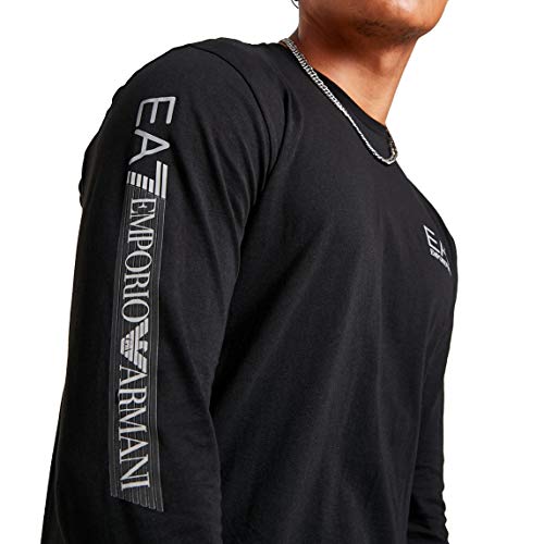 Emporio Armani Herren T-Shirt EA7 3ZPTB6 PJ02Z, Langarm, Rundhals (Schwarz, M)