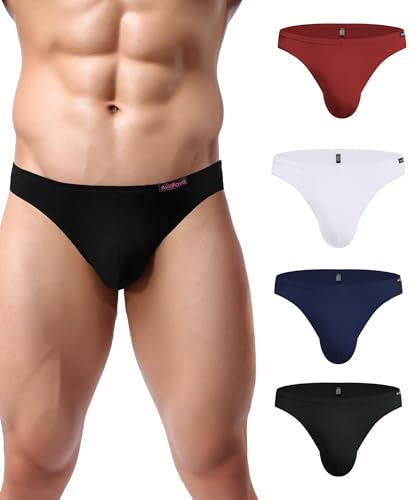 Avidlove Unterwäsche Herren Unterhosen Männer Slip Baumwolle String Sport Tanga Rot Weiß Blau Schwarz L