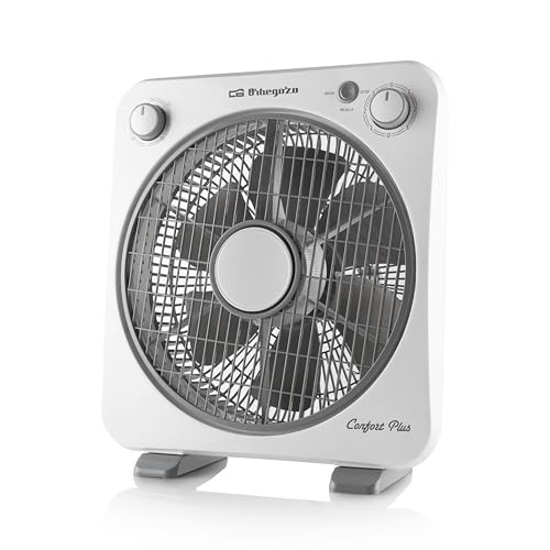 Orbegozo BF 0138 - Standventilator mit 6 Blättern, Schutzgitter, drehbar in beide Richtungen, 3 Geschwindigkeiten, Drehzerstäuber, Timer von 60 Minuten, 40 W Leistung