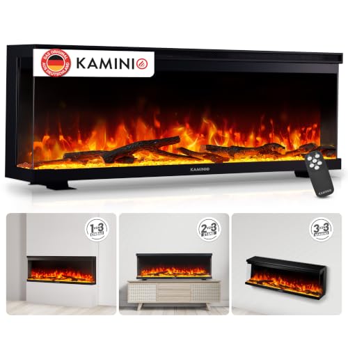 KAMINIO® Lea PRO 50 Elektrokamin mit Heizung [Stand, Einbau & Wand]