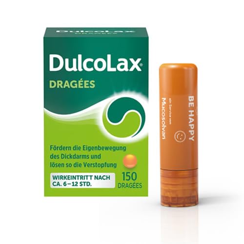Set mit DULCOLAX Dragees 5 mg magensaftresistente Tabletten Dose (150St) + Lippenpflegestift