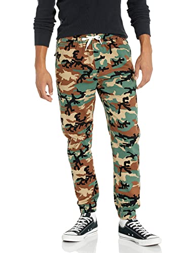 LRG Herren Game Up Jogger Trainingshose, grün camo, 36-41