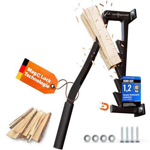 Holzspalter manuell [Magnetische Sicherung] Brennholz, Anzündholz Spalter, Holz spalten, Wood Splitter, Feuerholz, Anmachholz Spalter, Hackklotz, manueller Holzspalter, Kindling Cracker, Holzhacker