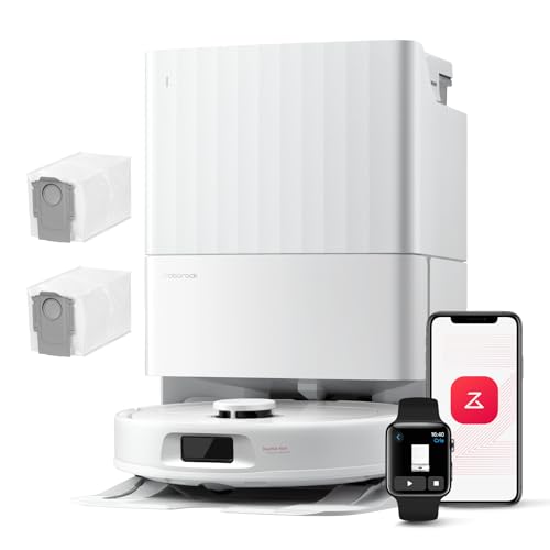 roborock Qrevo Serie Saugroboter mit Wischfunktion, 8000Pa Saugkraft(verbessert von Qrevo S), Anti-Verfilzungs-Seitenbürste, Hindernisvermeidung, LiDAR-Navigation, All-in-One Dock, Weiß(QV 35A Set)