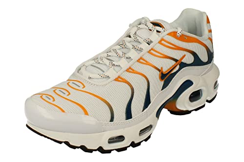 Nike Air Max Plus GS Laufschuhe Dv7083 Sneaker Schuhe, White Marina Kumquat Black 100, 5.5 US Big Kid