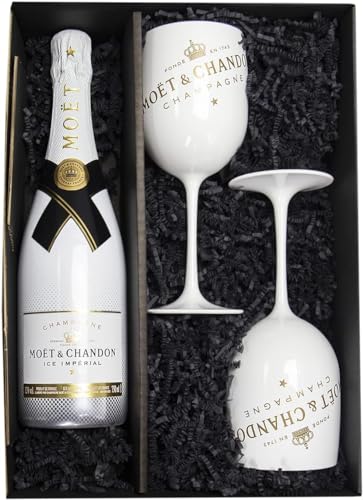 Moet & Chandon Ice Imperial 0,75 l + 2 original weise Acrylgläser in Präsentbox by Reichelts