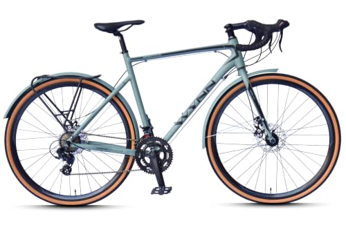 WYNN Gravelbike 28 Zoll GRL1.1 grün Rahmenhöhe 54 cm 14 Gänge Gepäckträger Schutzbleche