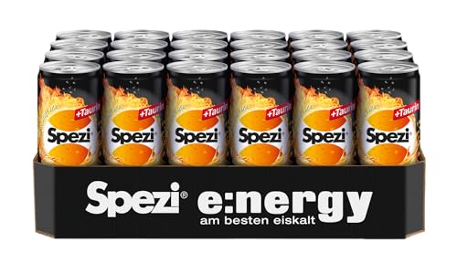 Spezi Energy Dose (24 x 0,33 l) Energy Drink mit Cola & Orangen Geschmack mit Koffein und Vitaminen