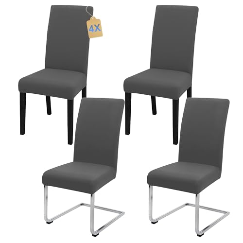 SUKAIKEQA Stuhlhussen 4 Stück Stretch Stuhlbezug für Esszimmerstühle