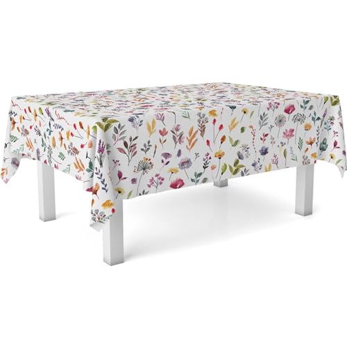 ECOMMERC3 Wachstuch, rechteckig, Größe 100 x 140 cm, Stil, Haltbarkeit und einfache Reinigung für Ihren Tisch – fleckenabweisende und wasserdichte Wachstuch-Tischdecke, Einfarbig