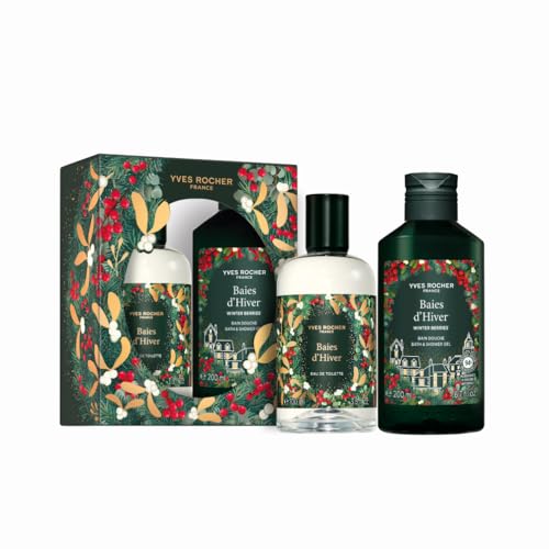 Yves Rocher LIMITED EDITION Geschenkset für Frauen - Winterbeeren: Eau de Toilette & Duschgel - Warmer Vanilleduft, Winterbeeren und florale Noten - Vegane Formel