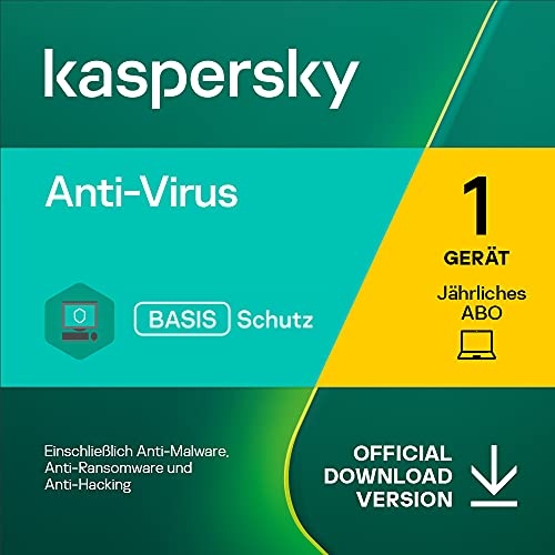 Kaspersky Anti-Virus 2023 | 1 Gerät | Jährliches Abo | Windows | Aktivierungscode per Email
