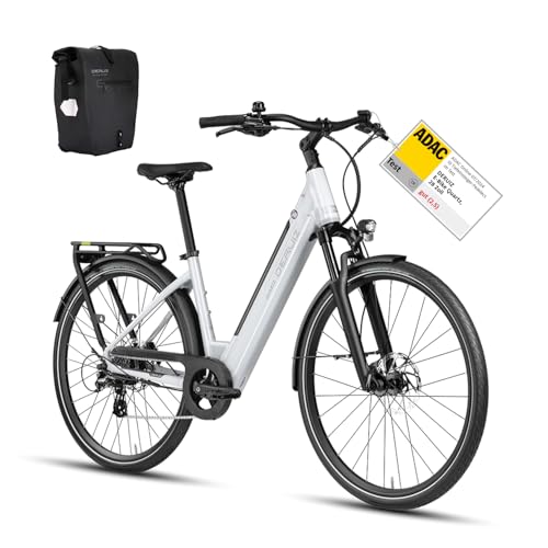 DERUIZ Quartz E Bike Damen,28 Zoll Elektrofahrrad 8-Gang, 48V13.4Ah Akku, bis zu 161 km,55Nm Drehmoment, Hydraulische Scheibenbremsen Pedelec Citybike für Damen & Herren