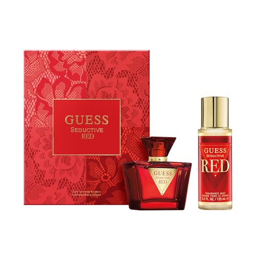 GUESS Seductive Red Damen Geschenkset – Eau de Toilette 75ml, Körpersray 125ml – Blumig-Fruchtiger Gourmandduft, Lang Anhaltend