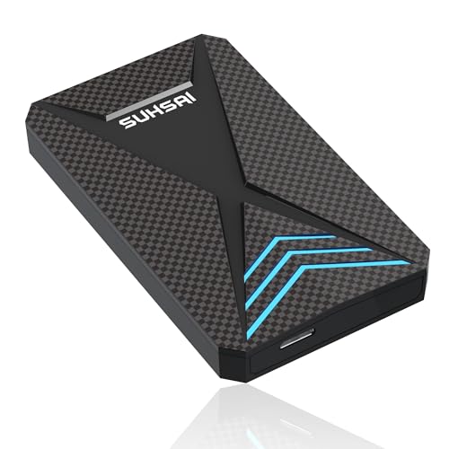 SUHSAI 320GB Externe Gaming-Festplatte mit RGB-Licht, tragbare USB 3.0-Festplatte zur Datenspeicherung/Backup-Erweiterung, HDD 2,5-Zoll-Festplatte für PC Laptop Mac Smartphones Spielekonsole PS4 PS5