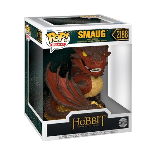 Funko POP! Deluxe: The Hobbit - Smaug - Metallic | Offizieller Fanartikel und Merch - Vinyl Sammelfigur als Regal Deko - Geschenkidee zum Geburtstag für Fans und Sammler