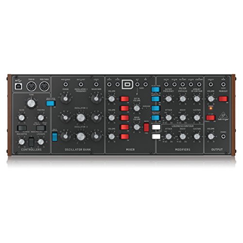 Behringer Model D Analog Synthesizer with 3 VCOs, Ladder Filter, LFO, and Eurorack Compatibility