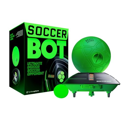 Strikesphere Smart Ball 1001CB-MTL Soccer Bot Indoor Fußballtrainer, schwarz, Einheitsgröße