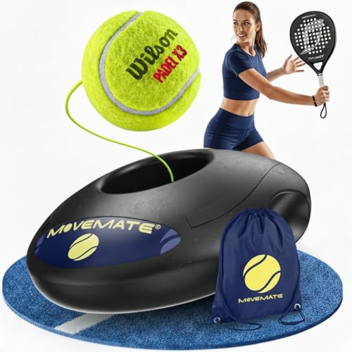 MOVEMATE Padel-Trainer Set mit Wilson® Padelball | innovatives Ballspiel für Draußen, im Garten, im Park für Kinder & Erwachsene | inkl. Transporttasche & Übungsvideos
