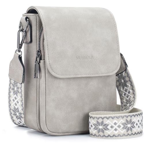 MUIIKOLA Handytasche zum Umhängen,RFID-Blockierung große Kapazität Handy Umhängetasche Damen Leder,Handytasche mit Geldbörse zum Umhängen,umhängetasche damen Breiter Gurt abnehmbarer Schultergur