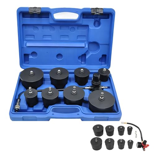 9tlg Turbolader Ladeluft System Adapter Satz Ladeluftkühler Abdrücksatz Tester Prüfwerkzeuge für Ladeluftschläuche, Abgasturbolader und Kompressorsysteme