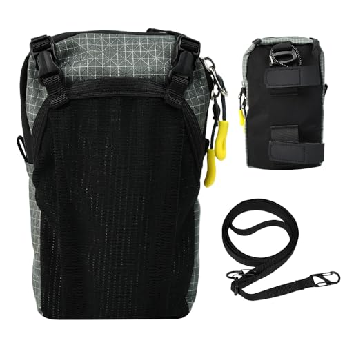 Ulluthu Handytaschen für Rucksack, Oxford Handytasche mit Abnehmbarer Schultergurt, Handytaschen zum Umhängen Rucksack Handyhalterung Sport Handytasche für Sport Wandern Outdoor Camping, Schwarz