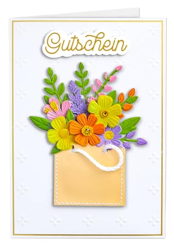 Joli Coon 3D Gutscheinkarte SIGNATURE - Premium Gutscheinkarte mit FinePaper Kuvert und goldenem Siegelsticker - Premium Grußkarte Gutschein
