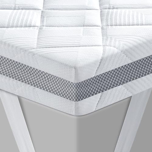 BedStory Gel Topper 80x200cm H3/H4 aus 10cm Höhe Kaltschaumkern, atmungsaktive 3D-Netz Bezug, Bequeme Matratzentopper für Boxspringbett und unbequemem Betten Schlafsofa