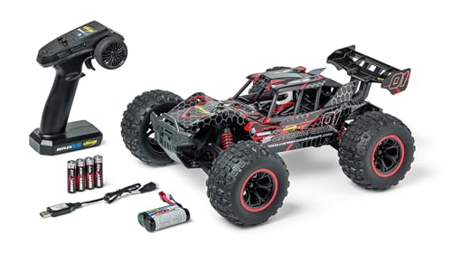 Carson 500404255 1:10 XS Offroad Fighter Cage 100% RTR rot - Ferngesteuertes Auto, RC Buggy, inkl. Batterien und Fernsteuerung, Offroad Buggy