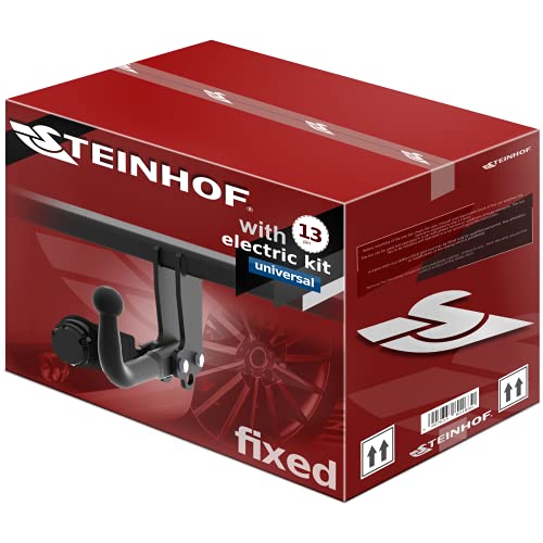 STEINHOF NEU Anhängerkupplung AHK starr kompatibel mit VW Golf V 1K Plus Minivan 5-tür 02.2005-02.2009 mit 13-polig Universal-Elektrosatz