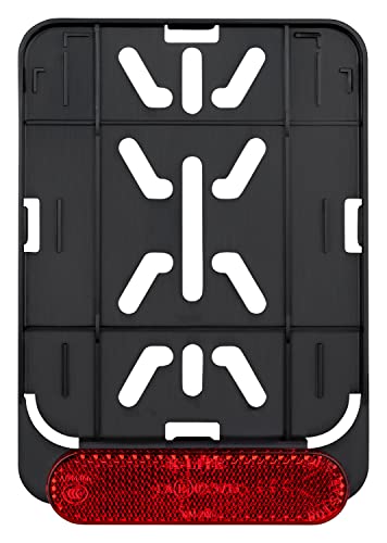 AUTOLIGHT 24 Kennzeichenhalter für Versicherungskennzeichen 135 x 110 mm für Mofa Roller S-Pedelec E-Bike Moped L-Krad – Leichtkraftrad 50 CCM (mit Reflektor)