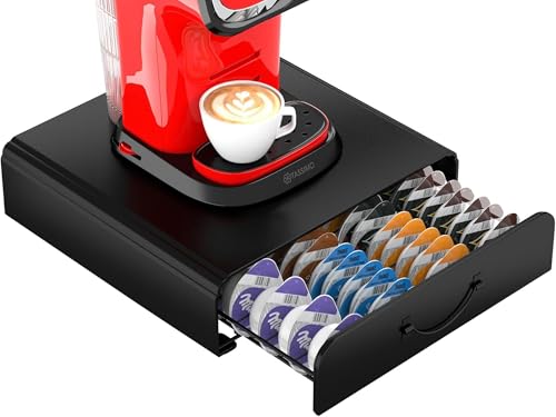 64 Kapselhalter für Tassimo Kapseln Aufbewahrung, Metall Kapselspender, Stapelbarer Kapsel Organizer, Praktischer Kapseln Halterung, Kapseltänder für Tassimo Maschin