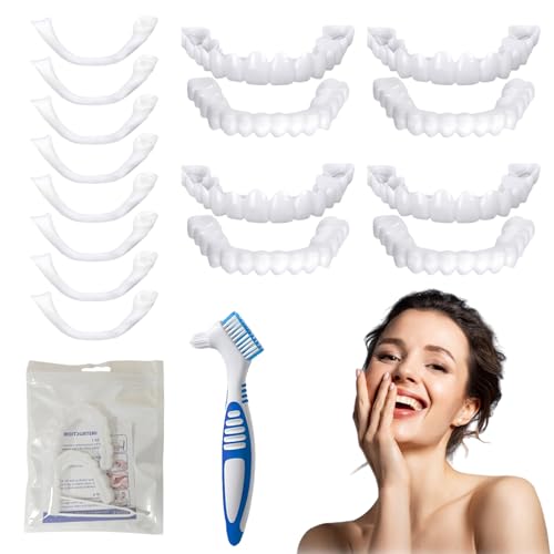 4 Paar Zähne zum Aufstecken Zahnersatz zum Aufstecken Veneers Zähne zum Aufstec-ken Provisorischer Zahnersatz Provisorischer Zähn-e Zahnblende Natürlich Kaschiert Mangel Verfärbungen Der Zähn