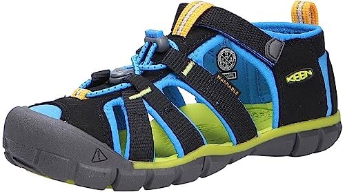 KEEN Unisex Kinder seacamp 2 cnx Sandalen, Black Brilliant Blue, 36 EU