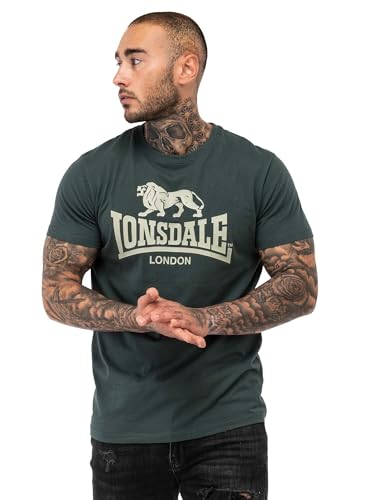 Lonsdale Herren T-Shirt Normale Passform ST. ERNEY L, Green/Green