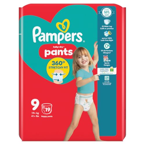 Pampers Pants Windeln Pull On, Größe 9 Giant Extra, 19 Stück