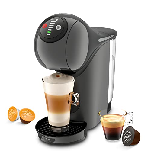 NESCAFÉ Dolce Gusto Genio S by KRUPS, Kaffeekapselmaschine, 15 Bar, ultra-kompakt, Hochdruck, über 30 Kaffeekreationen, wählbare Getränkegröße, Auto-Abschaltung, anthrazit, KP243B