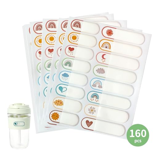 Mosmat Wasserfest Namensaufkleber für Kinder 160 Stück Selbstklebende Namensschilder Personalisiert wasserdichte Stück Etiketten für Kindersachen Kindertagesstätte Kita Kindergarten Kinder Schule