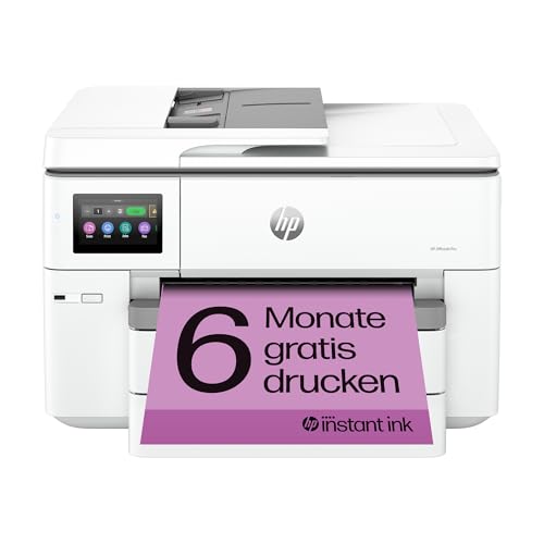 HP OfficeJet Pro 9730e A3-Multifunktionsdrucker, Drucken, Scannen und Kopieren bis A3, 6 Monate gratis drucken Instant Ink inklusive, Fax, WLAN, LAN, Duplex, Airprint, Grau-Weiß