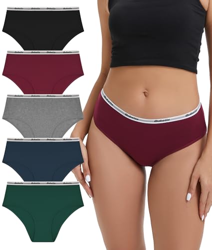 Bobelle Wear Damen Unterwäsche, 5er Pack Baumwolle Unterhosen Frauen Bequeme Weiche Slip Damen Hipster Atmungsaktiv Panties (Multicolor01, M)