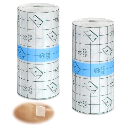 2 Stück 15CM X 2M Tattoo Folie Heilung,Tattoo Folie,Duschpflaster Wasserfest,Second Skin Tattoo,Wasserdichte Klebebandage Transparent Bandage PU Tape,Duschpflaster,Tattoo Zubehör,für Tätowierte Haut