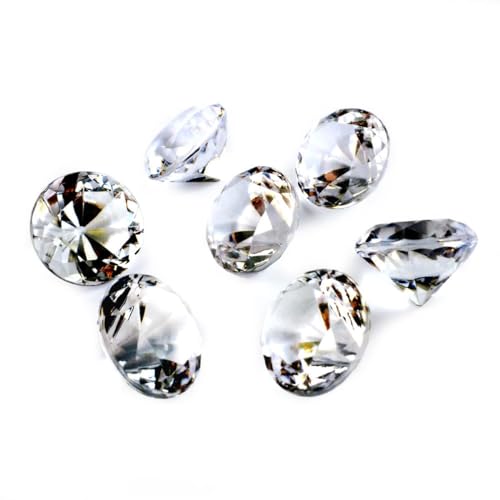 Kristall Glas Diamant,30 Stück Deko Diamanten Klare Kristall Glas Diamant Dekosteine Decorative Diamonds für Hochzeitsbevorzugung Dekorationen Wohnkultur Partydekoration Schaufensterdekoration