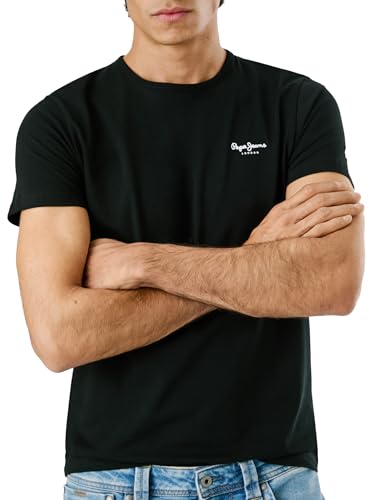 Pepe Jeans Herren Original Basic 3 N T-Shirt, Schwarz (Black), XL