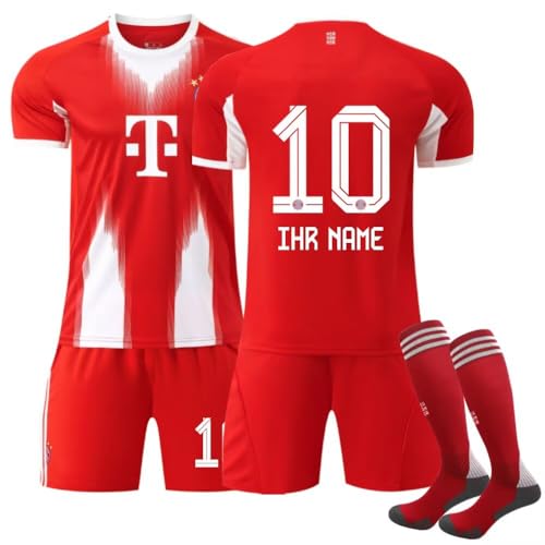 Generisch Personalised 2025/26 Bayern Home Football Jersey Set for Children and Adults Shorts with Free Name Number Boys Mens Trikot Kinder Trainning Trikot